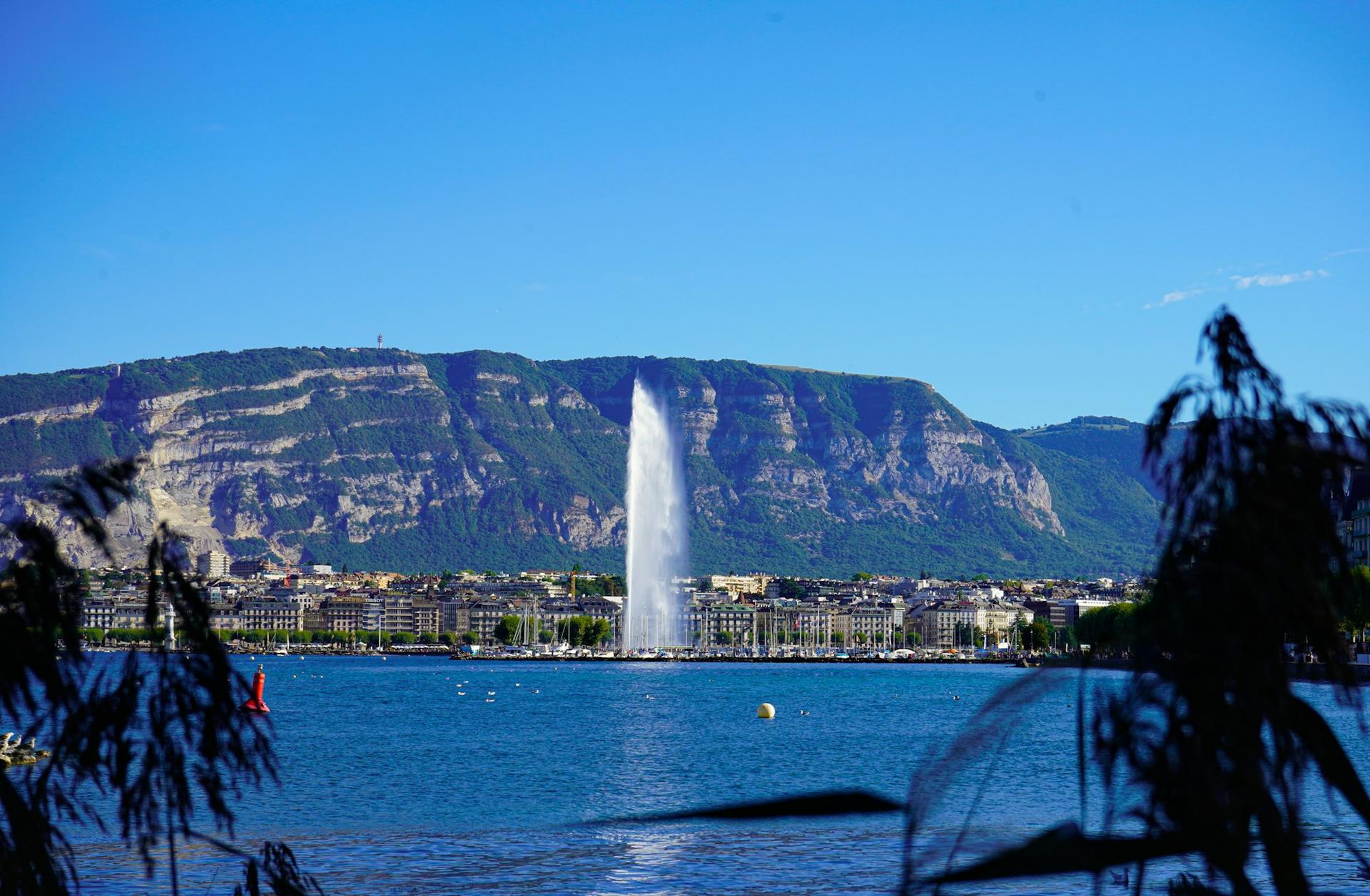 Genève, lac Léman et Jet d’eau